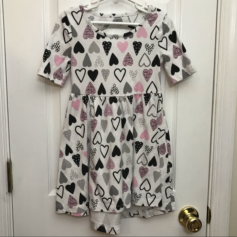 Girls Casual Jumping Beans Cotton Dress Hearts 5